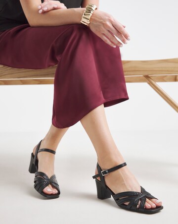 Oak Strappy Block Heel Sandals - Extra Wide Fit (EEE)