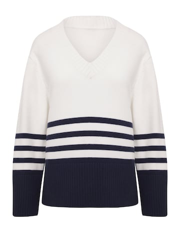 Anthology Stripe V Neck Jumper