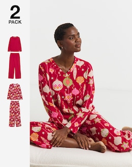 JD Williams (2 Pack) Christmas Value Pyjama Sets