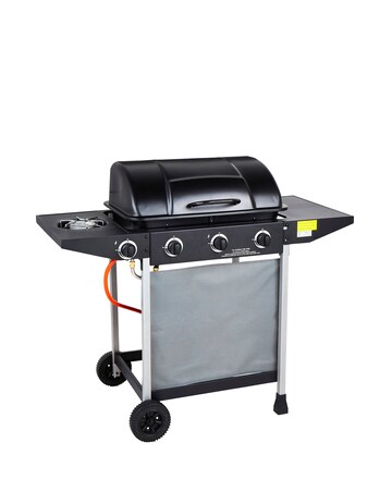 3 Burner Gas BBQ with Side Burner with Cover