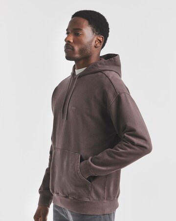 Union Garment Dyed Relaxed Fit Hoodie- Brown
