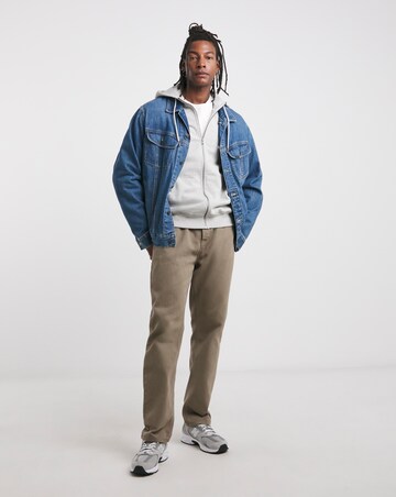 Full Zip Hoodie Extra Long Length- Grey Marl
