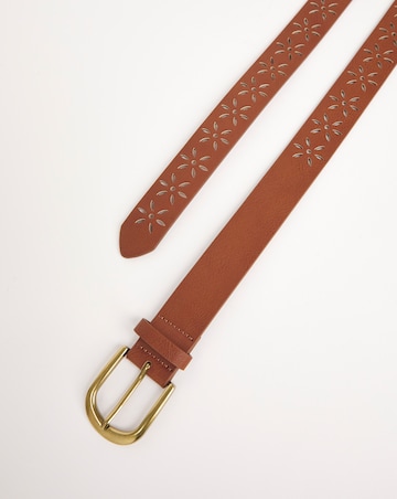Flower Laser Cut Jean Belt