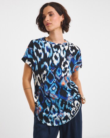 Pure Cotton 2 Pack Short Sleeve Curved Hem Longline Top