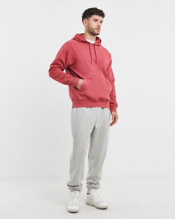 Garment Dyed Relaxed Fit Overhead Hoodie- Cranberry