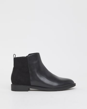 Ruth Classic Mixed Material Ankle Boots - Extra Wide Fit (EEE)