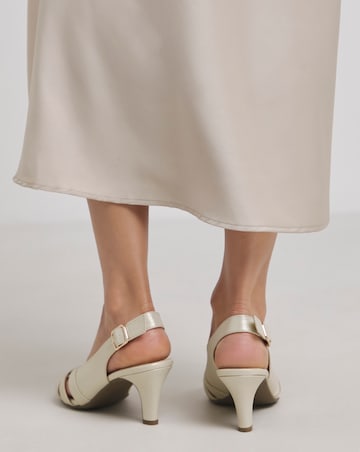 Lisbon Peep Toe Slingback Shoes - Extra Wide Fit (EEE)