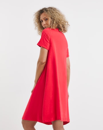 Cotton Slub A-Line Swing Dress