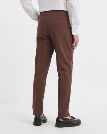 Linen Blend Tailored Pleat Front Trouser