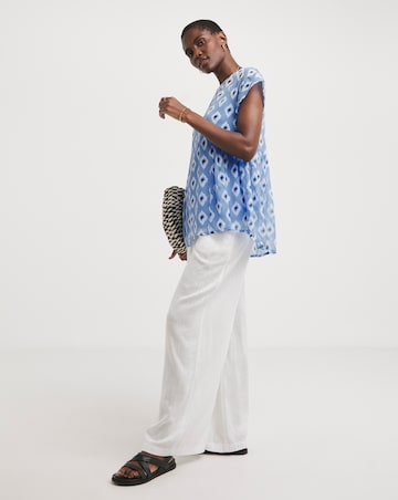 Chiffon Short Sleeve Smock Tee
