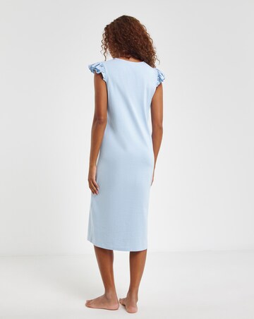 Cotton Jersey Broderie Detail Midi Nightie