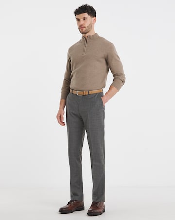 William Hunt Textured Grey Suit Trouser