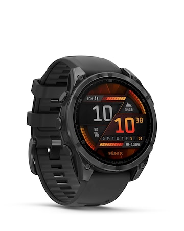 Garmin Fenix 8 47mm Amoled Smart Watch - Slate Grey with Black Silicone Band
