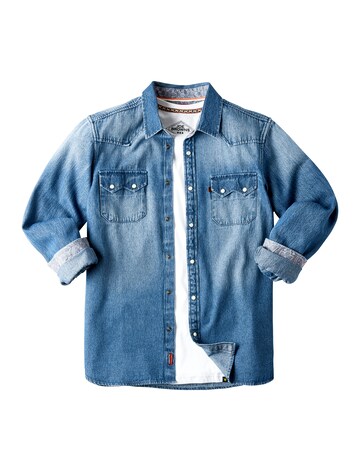 Joe Browns Blue Denim Shirt Long