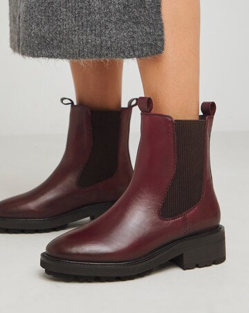 Avis Chunky Leather Chelsea Boots - Extra Wide Fit (EEE)
