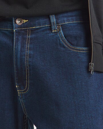 Loose Fit Stretch Jeans Rinse Wash