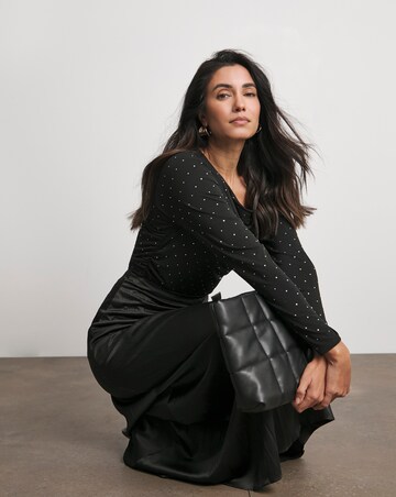Joanna Hope Jersey Top With Studs