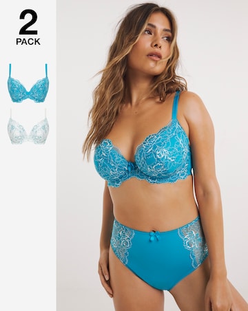 Pretty Secrets 2 Pack Ella Wired Bras B-K