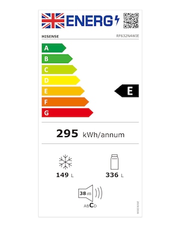 Hisense RF632N4WIE Fridge Freezer - Stainless Steel E Rated