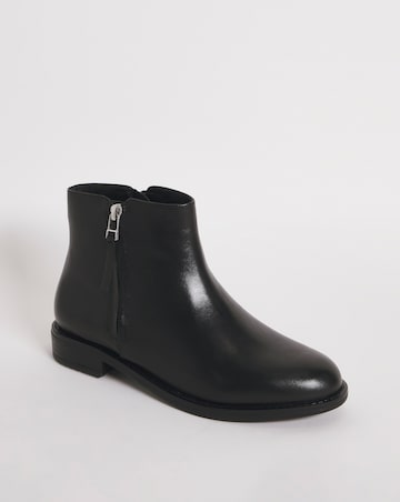 Lucinda Leather Side Zip Boot Extra Wide EEE Fit