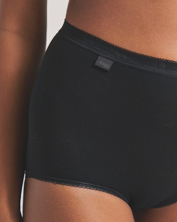 Sloggi 3 Pack Cotton Basic Maxi Knickers, Black, Skintone or White