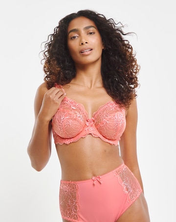 Pretty Secrets (2 Pack) Ella Lace Full Cup Wired Bras (C-H) Blue/Coral