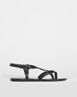 Leather Gladiator Style Sandal - Wide Fit (E)