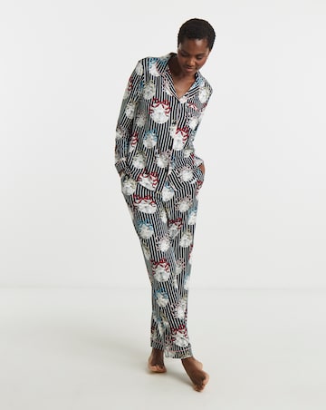 Chelsea Peers Jersey Button Up Disco Ball Print Pyjama Set