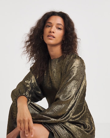 Foil Maxi Tea Dress
