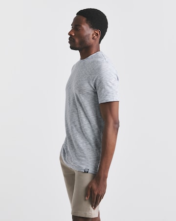 Union Textured Stripe T-Shirt- Indigo/ White