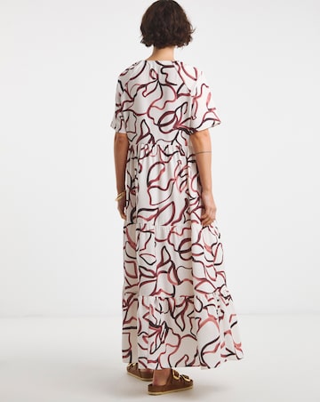 Short Sleeve Smock Maxi Dress