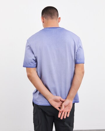 Oil Wash Relaxed Fit Embroidered T-Shirt