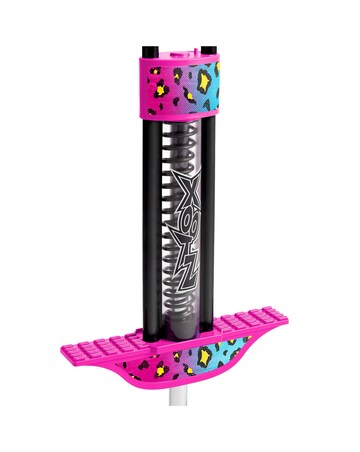 Xootz Rider LED Pogo - Pink Leopard