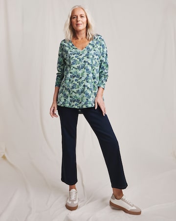 Julipa Button Shoulder Pure Cotton T-Shirt