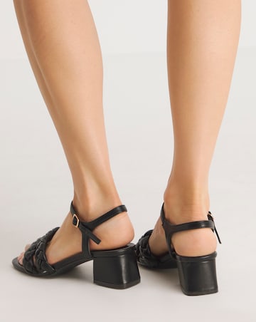 Jacinda Twin Strap Block Heeled Sandals Extra Wide EEE Fit