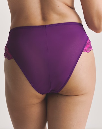Ann Summers Sexy Lace Planet Two Tone High Waist Brazillian Dark Purple