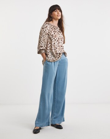 Satin Raglan Sleeve Blouse Blouse