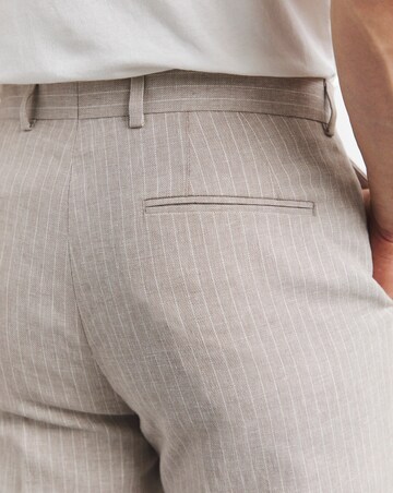 Linen Blend Pinstripe Suit Trouser