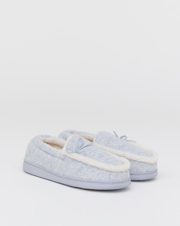 Melody Full Slipper With Bow - Extra Wide Fit (EEE)