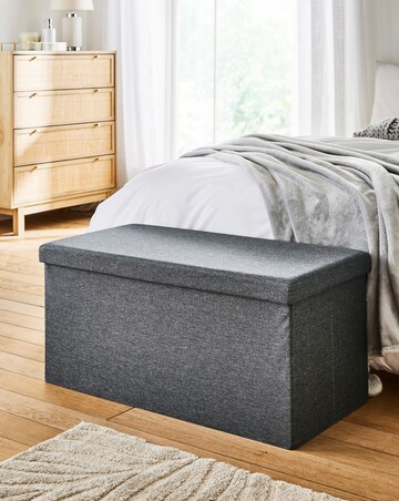 Fabric Foldable Storage Ottoman