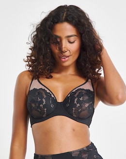 Pretty Secrets Madison Full Cup Wired Bra (C-F) Black