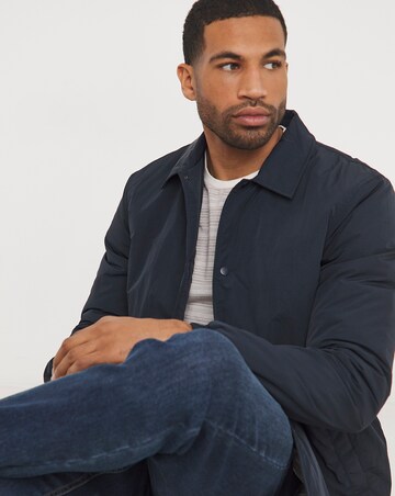 Navy Shower Resistant Lightweight Padded Jacket