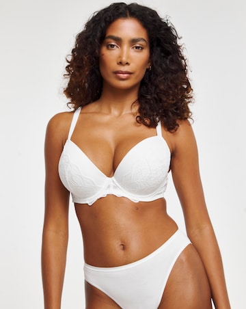 Pretty Secrets (2 Pack) Moulded Boosting Plunge Bras (B-F) Black/White