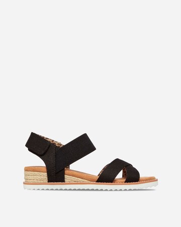 Skechers Bobs Desert Kiss Wedge Sandals Wide Fit