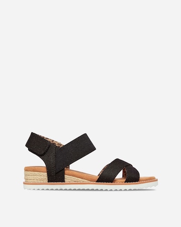 Skechers Bobs Desert Kiss Wedge Sandals Wide Fit
