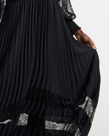 Joanna Hope Pleated Dress With Lace Detail