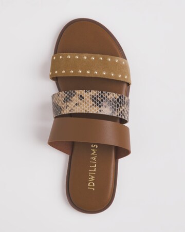 3 Strap Leather Mule E Fit