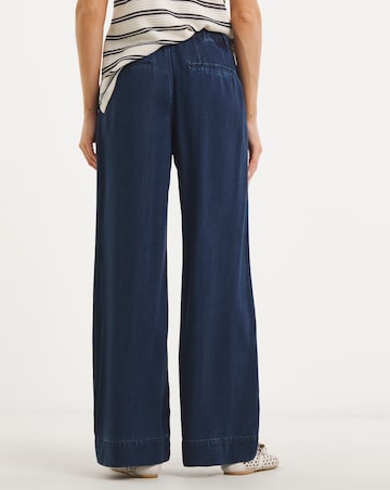 Indigo Wide Leg Jeans with Tencel TM Lyocell