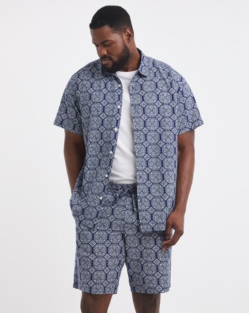 Jack Jones Seersucker Shirt & Short Set - Ocean
