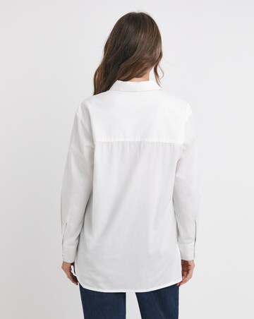 Cotton Poplin Zip Detail Shirt